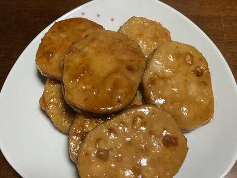 肉詰め蓮根甘辛炒め